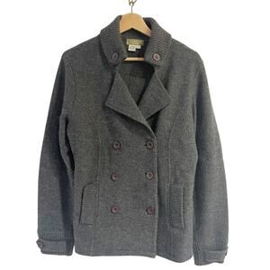 The Territory Ahead Women Small‎ 100 Wool Heavy Knit Cardigan Gray Sweater